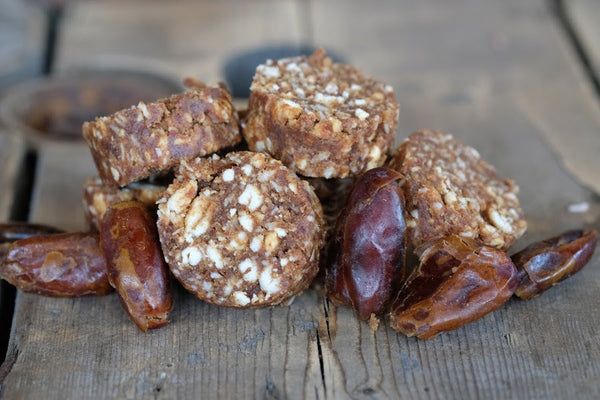 Frozen healthy dates and peanut butter bites