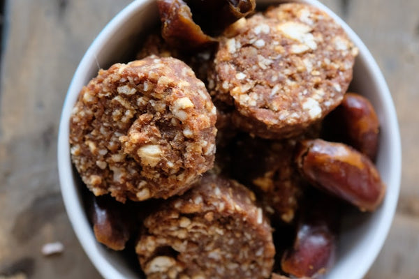 Frozen healthy dates and peanut butter bites